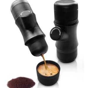 Portable Espresso Machine - Manually Operated - Compact Handheld Coffee Maker - No Batteries - Perfect for Travel, Camping, Beach, Hotel