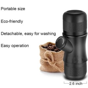 Portable Espresso Machine - Manually Operated - Compact Handheld Coffee Maker - No Batteries - Perfect for Travel, Camping, Beach, Hotel