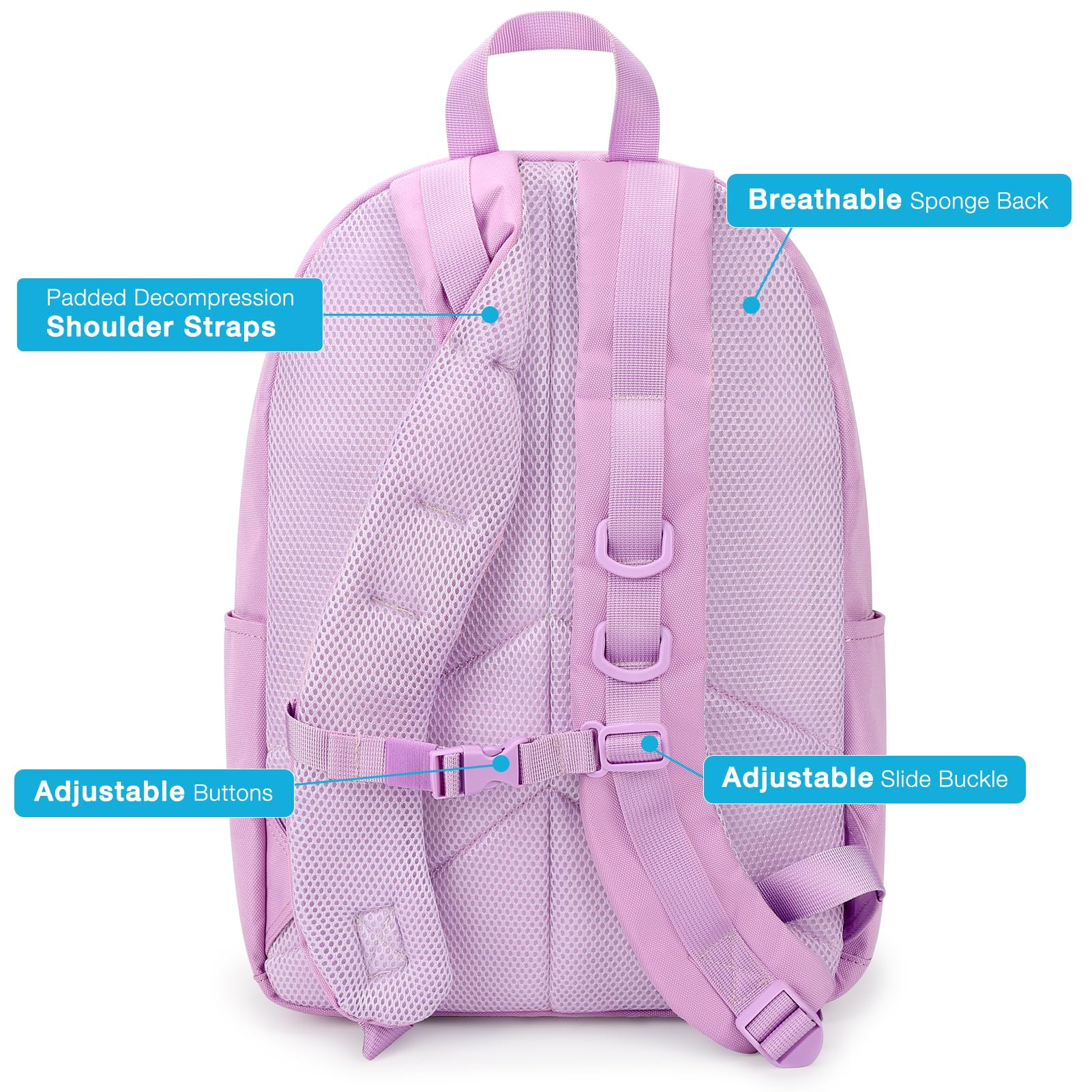 STEAMEDBUN Aesthetic Backpack for Teen Girls, Kawaii Backpack for School, Cute Ita Backpack with Insert(purple)