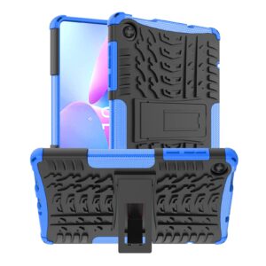 maomini for lenovo tab m8 4th gen case 2023 release 8.0 inch tablet (tb-300fu / tb-300xu),kickstand heavyduty armor defender cover (blue)