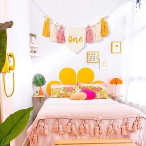 Boho Sun Birthday High Chiar Yarn Tassel Garland Banner - Sunshine 1st Birthday Decoration,Sunshine 1st Birthday High Chair Banner,First Trip Around The Sun High Chair Tassel Garland