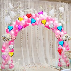 50pcs 5inch Small Star-shaped Helium Foil Balloons Wedding Birthday Party Backdrop Decor Air Inflatable Globos Child Gift Toy Supply Anniversary Graduation Party Decoration,Assorted Color (Heart)