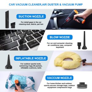 Tidyblus Mini Vacuum Cleaner,3 in 1 Portable Handheld Vacuum Cleaner Cordless Rechargeable,with Great Suction 120W High Power Duster Small Wireless for Car,Office and Home Cleaning