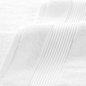 Arkwright Bath Towels Set of 4 - Super Soft 100% Cotton, 600 GSM Quick Dry & Absorbent, Luxury Bathroom Essentials for Hotels, Spa, Hosts, and Vacation Rentals, Dove White