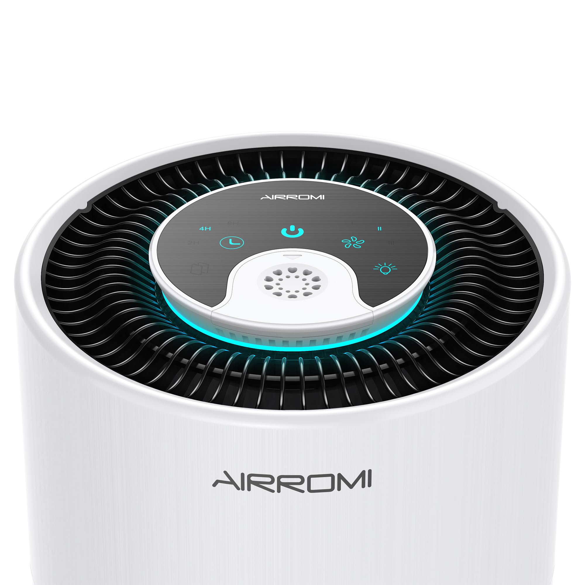 AIRROMI Air Purifier for Bedroom with HEPA 3-in-1 Filter, Pet Air Purifier for Home Cat Pee Smell, Covers Upto 990 Ft², Quiet 360° intake Air Cleaner for pet hair,allergies,Dust,Smoke A2001 White