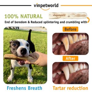 VINPETWORLD Coffee Wood Dog Chew Toy | 100% Natural from Vietnam Forest (R) | Safe and Long-Lasting Real Coffee Wood | for Your Smart Dogs - Size M