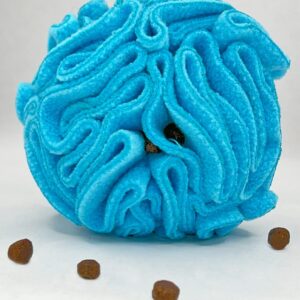 Glory To Dog Puppy and Small Breed Snuffle Interactive Foraging Dog Puzzle Ball Toy Blue