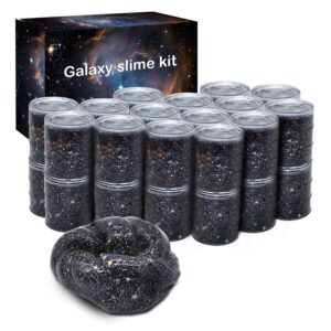 24 pack galaxy star slime,party favor for kids girls & boys,non sticky, stress & anxiety relief, wet, super soft sludge toy,birthday gifts for kids girl and boys