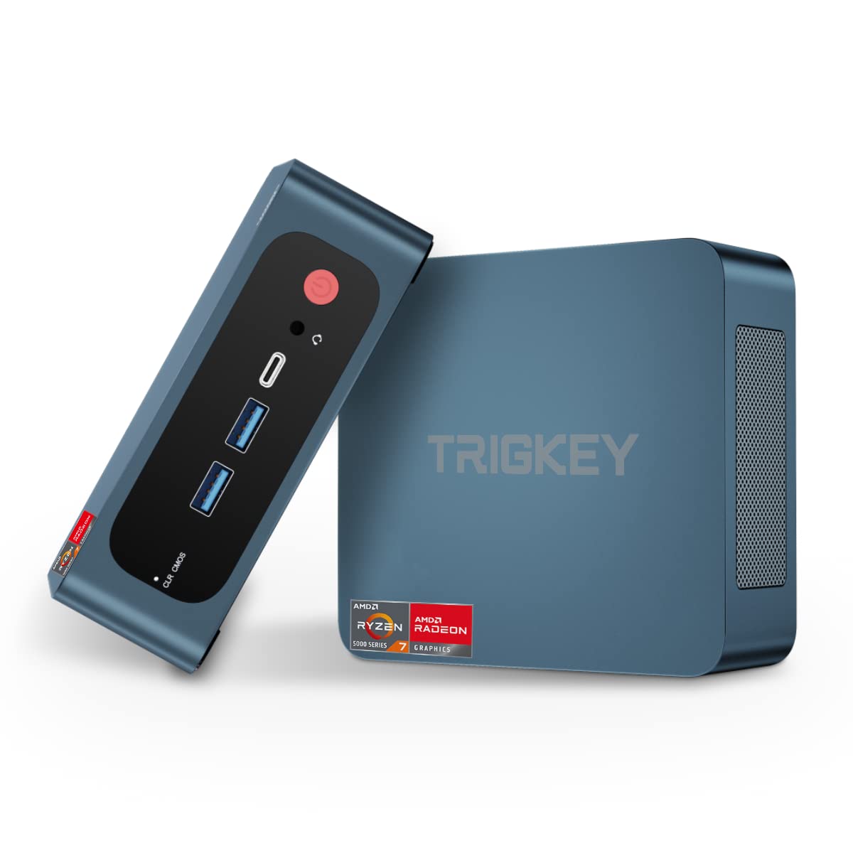 TRIGKEY Mini PC Ryzen 5 5560U(6 Cores, 12 Threads) 16GB DDR4 1TB M.2 NVME(Max 2200MB/S) SSD Gaming S5 Mini Computer WOS Pro. Wi-Fi 6/Bluetooth 5.2/DP 144Hz/HDMI/USB 3.0 Micro PC