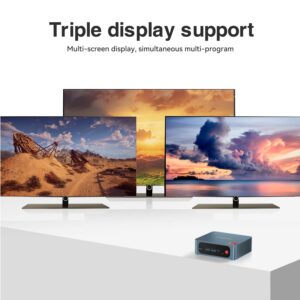 TRIGKEY Mini PC Ryzen 5 5560U(6 Cores, 12 Threads) 16GB DDR4 1TB M.2 NVME(Max 2200MB/S) SSD Gaming S5 Mini Computer WOS Pro. Wi-Fi 6/Bluetooth 5.2/DP 144Hz/HDMI/USB 3.0 Micro PC