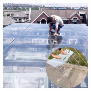 LVLDAWA Transparent Pc Endurance Sheet, Easy to Cut Bend Waterproof Panels, DIY Greenhouse Polycarbonate Plastic Board for Roofs Canopies Light Rooms (Color : Clear, Size : 1x5m)