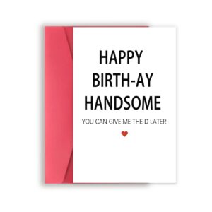 funny birthday card for men, humor birthday card gift for husband boyfriend fiance, unique bday card for him