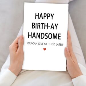 Funny Birthday Card for Men, Humor Birthday Card Gift for Husband Boyfriend Fiance, Unique Bday Card for Him