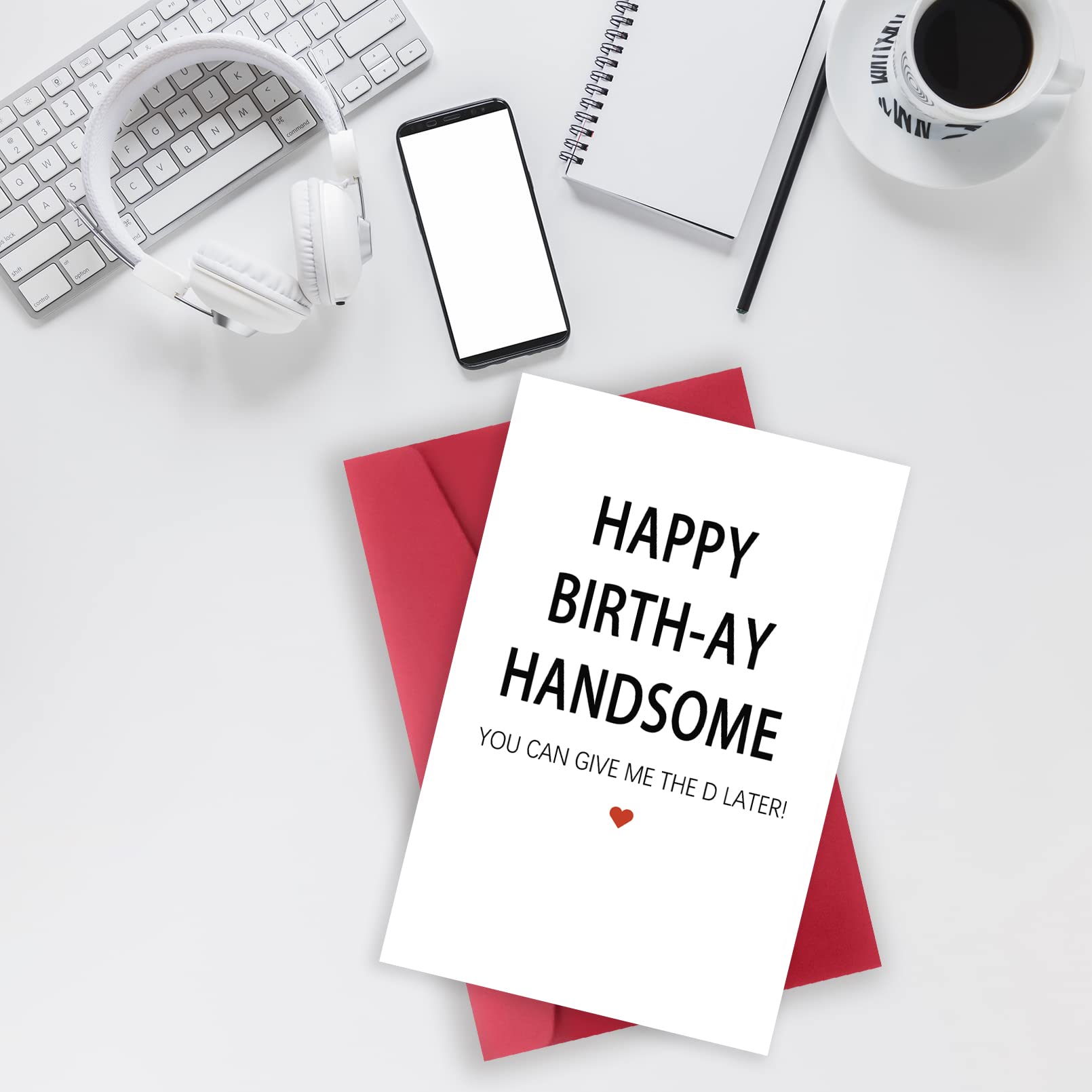 Funny Birthday Card for Men, Humor Birthday Card Gift for Husband Boyfriend Fiance, Unique Bday Card for Him