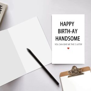 Funny Birthday Card for Men, Humor Birthday Card Gift for Husband Boyfriend Fiance, Unique Bday Card for Him