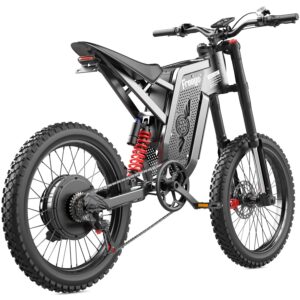 Freego X2 Electric Motorcycle for Adults, Electric Dirt Bike for Adult 6000W Motor 60V/30Ah Removable Battery, 60Mph/60Mile Electric Mountain Bicycle, 19" x2" Tire Full Suspension,Full Hydraulic Brake