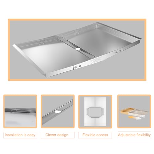 Grease Tray for Gas Grill - Adjustable Drip Pan for 4/5 Burner Models from Nexgrill, Dyna Glo, Expert Grill, Kenmore, BHG and More - Galvanized Steel Grill Replacement Parts(24"-30")