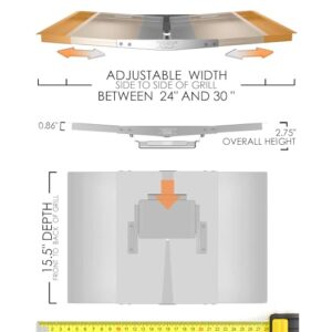 Grease Tray for Gas Grill - Adjustable Drip Pan for 4/5 Burner Models from Nexgrill, Dyna Glo, Expert Grill, Kenmore, BHG and More - Galvanized Steel Grill Replacement Parts(24"-30")