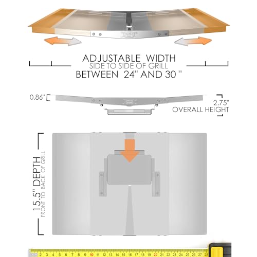 Grease Tray for Gas Grill - Adjustable Drip Pan for 4/5 Burner Models from Nexgrill, Dyna Glo, Expert Grill, Kenmore, BHG and More - Galvanized Steel Grill Replacement Parts(24"-30")