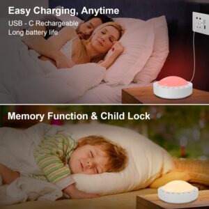 Dremkit White Noise Machine Baby,Portable Sound Machine for Baby Kids,Rechargeable Lullaby Machine with Night Light for Travel Nursery,Sound Machine for Sleeping