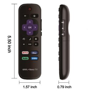 OEM Replacement Remote Control Compatible with All ONN. Roku TV Smart 4K Ultra HDTV 【Only Works with Onn. Roku TV, Not for Roku Stick and Roku Box】 (Netflix/Disney Plus/Hulu/Vudu)