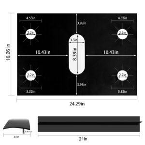 Stove Burner Covers - DIY Gas Stove Protectors for Samsung LG Gas Range, Reusable Gas Top Stove Covers, Non-Stick Stove Liner, Stove Guard Protectors Fast Clean Liners for Kitchen/Cooking