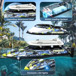 BEZGAR TX123 Remote Control Boats - Fast Speed RC Boat 32+ KPH with A Portable Suitcase for Lakes & Pools & Salt Water, Summer Toys for Adults and Ideal Gifts for Kids Boys Age 6 7 8-12 Years Old