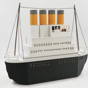 Rovox DIY Miniature Dollhouse Kit Build Yourself DIY Titanic Ship with Furniture Crafts Tiny Home Kit House Building Kit Model with LED Lights and Music for Adults Teens Gift Idea for 14+