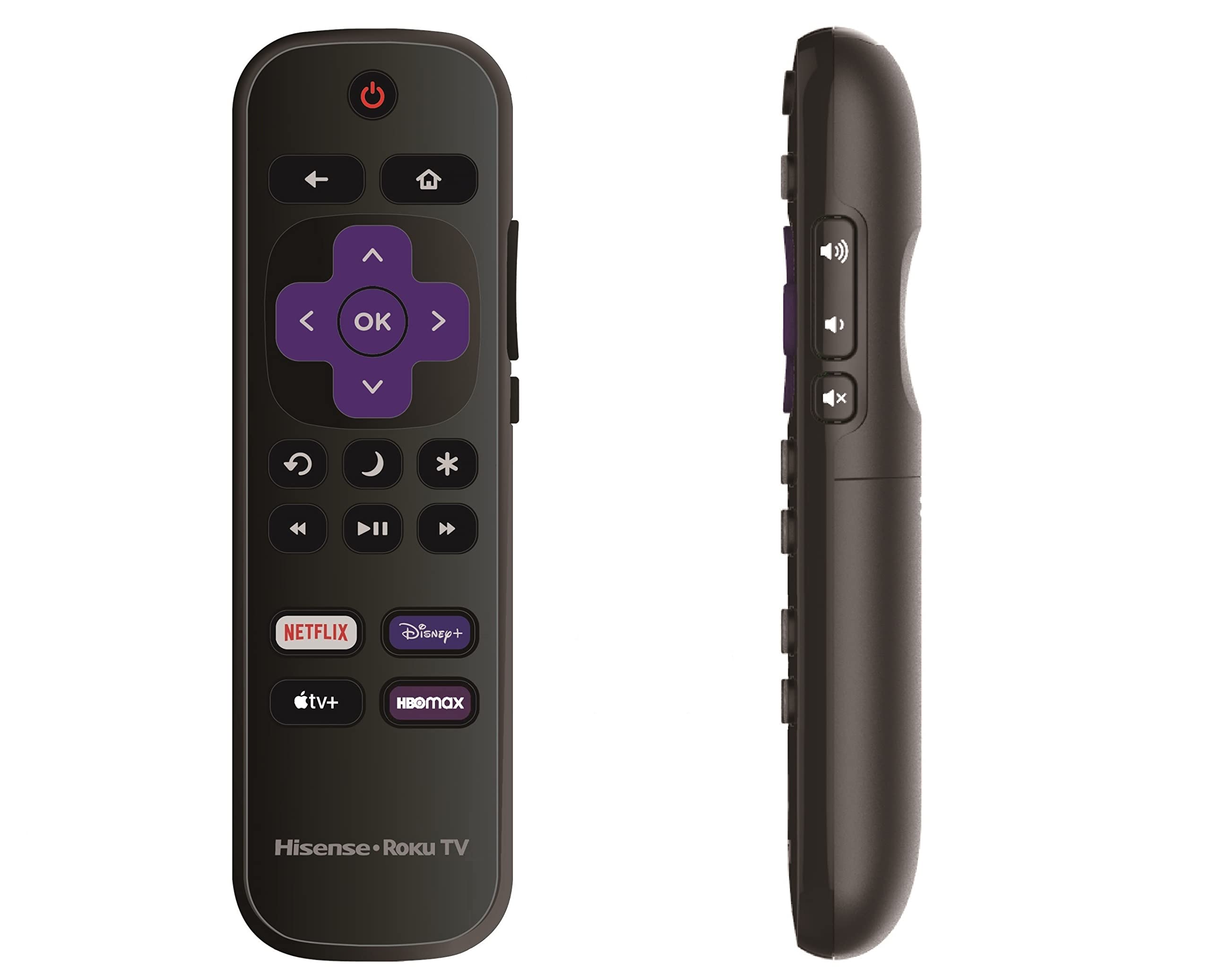 OEM Replacement Remote Control Compatible with All Hisense Roku TV Smart 4K Ultra HDTV 【Only Works with Hisense Roku TV, Not for Roku Stick and Roku Box】 (Netflix/Disney Plus/Apple TV+ / HBO Max)