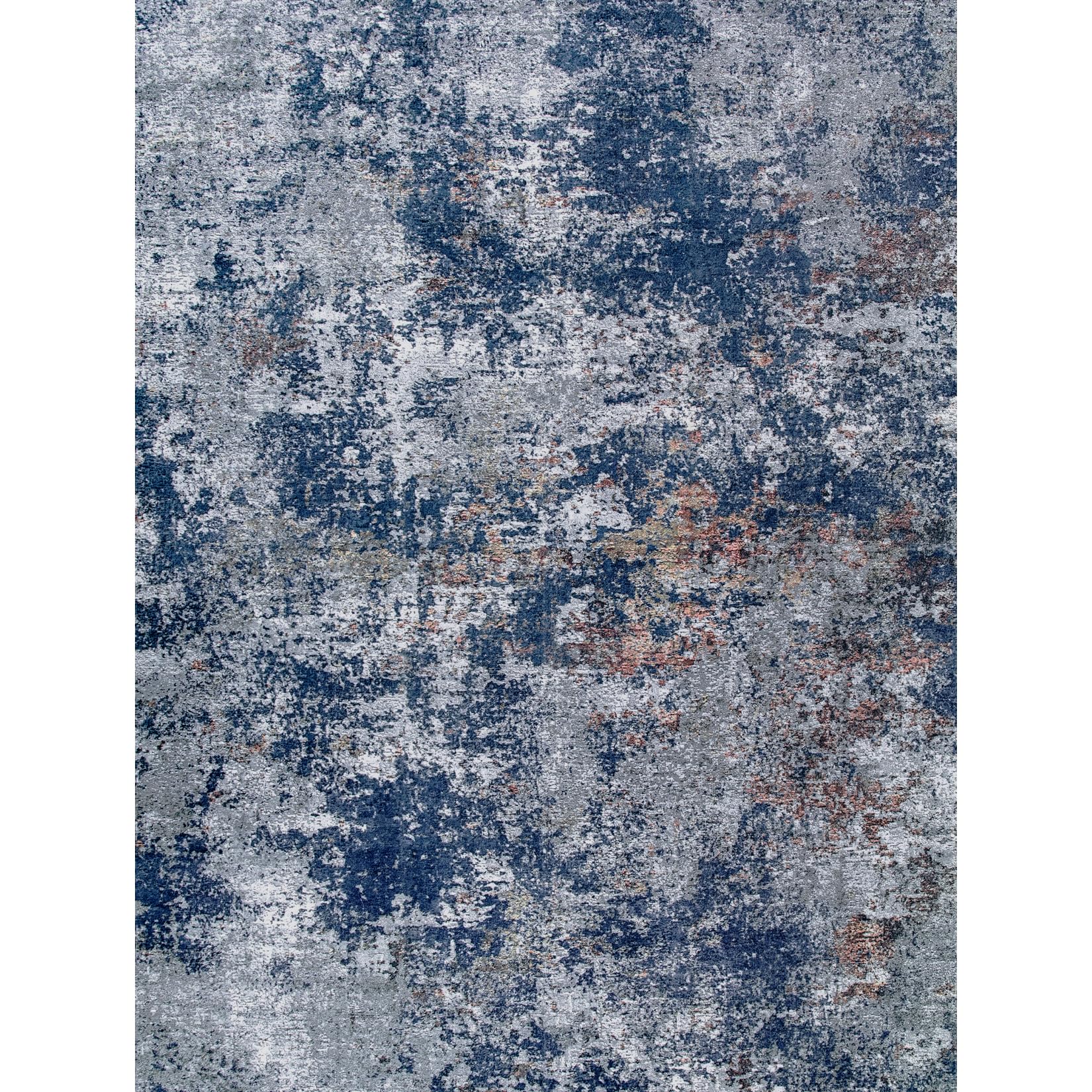 8x10 Area Rugs for Living Room: Large Machine Washable Area Rug with Non Slip Backing Non Shedding Abstract Stain Resistant Carpet for Bedroom Dining Room Nursery Home Office - Blue