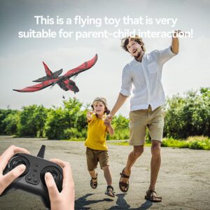 DEERC RC Plane,2.4GHz Remote Control Dragon Plane Toys,2CH 6-axis Gyro Stabilizer RTF Airplane with 2 Batteries,Easy to Fly for Adults Kids Beginners Boys