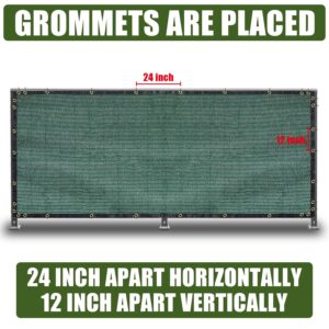 Green 6FT X 50FT Outdoor Privacy Screen Fence & Mesh Shade Net Cover, Ideal for Garden and Backyard - Enhances Privacy for Fencing & Chain Link, Perfect for Patio Privacy Wall, Slats，Freestanding