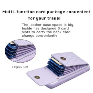 Furiet Crossbody Wallet Case for iPhone 14 Pro Max 6.7 inch Leather Kickstand Purse Case with Card Slot Holder Lanyard Strap Phone Cover for iPhone14promax 5G i Phone14Max Plus iPhone14 ProMax Purple