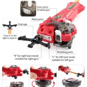 OBEST Bey Stadium Battling top Burst B-201/B-195 Battling Tops Set with 2 Launchers, Battle Arena with launchers for Gyro Fighting, Gifts for Kids