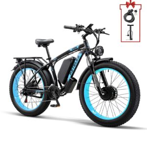 ONESPORT 2000W Electric Bike for Adults with 26" x 4" Fat Tire,Dual Motor Electric Mountain Bike,48V 23Ah Removable Battery, 21 Speed Ebike Up to 35MPH All Terrain Electric Bicycle