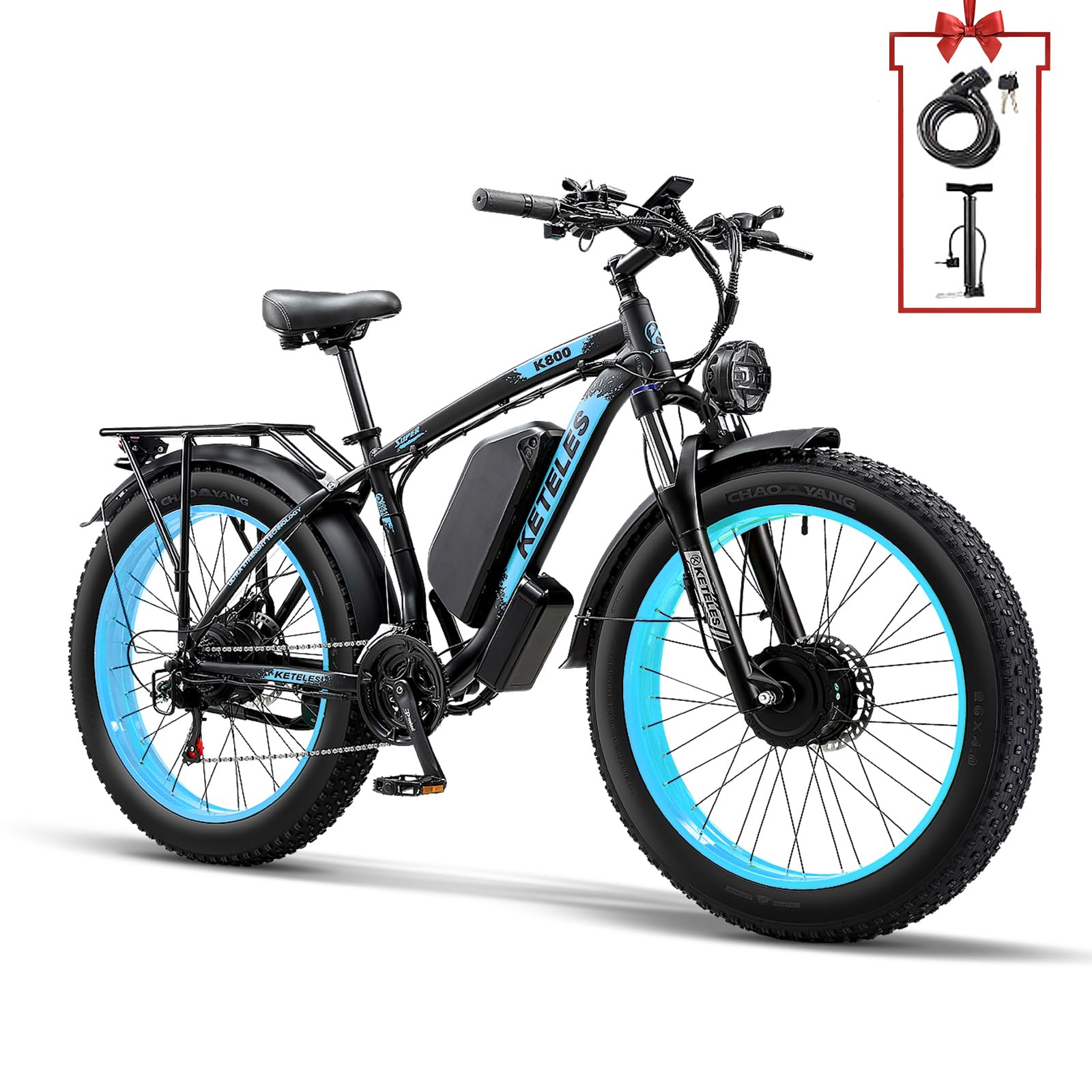 ONESPORT 2000W Electric Bike for Adults with 26" x 4" Fat Tire,Dual Motor Electric Mountain Bike,48V 23Ah Removable Battery, 21 Speed Ebike Up to 35MPH All Terrain Electric Bicycle