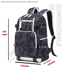 ELFJE Basketball J-ordan Individualized Laser Mechanical Style Laptop Outdoor Multifunction Backpack Travel Daypack Fans Bag