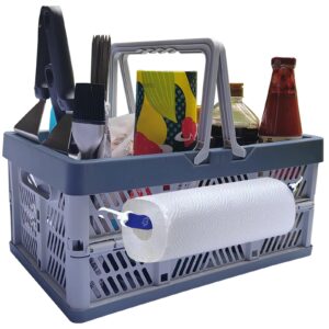 Rilltowpe BBQ Sauce&Tools Storage Basket it more convenient for you to carry barbecue sauce tools outdoors, on the beach, and on barbecues, and it is easier to store barbecue sauce tools.