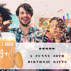 30th Birthday Gifts for Her - Funny 30th Birthday Gifts for Women - 30 Year Old Birthday Gift Ideas - 30th Birthday Gifts for Mom, Wife, Daughter, Sister, Friends, Coworkers - 16 oz Can Glass