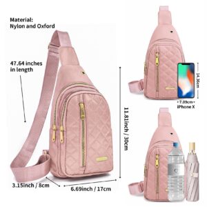 Aisijimo Small Sling Bag For Women Men Casual Crossbody Sling Backpack (Pink)