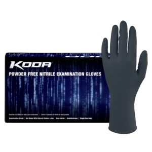 adenna gl-ncf235bkfs koda 5.5 mil powder-free nitrile exam gloves for sensitive skin, medical grade, dusk blue, small- pack of 10, count 1000