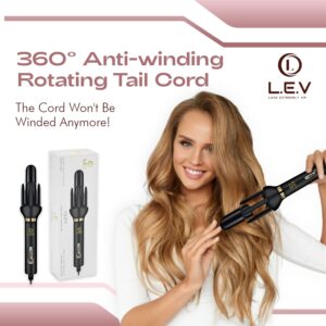 Look Extremely VIP 360 Two Way Rotating Professional Hair Curling Iron Curler - Heatless Hair Curler | Curling Wand | Look Extremely VIP 360 Airflow Styler Curling Iron (Black)