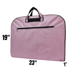 NGIL Glitter Cheer Dance and Competition Travel Companion Hanging Garment Bag for Girls (Glitter-Red)