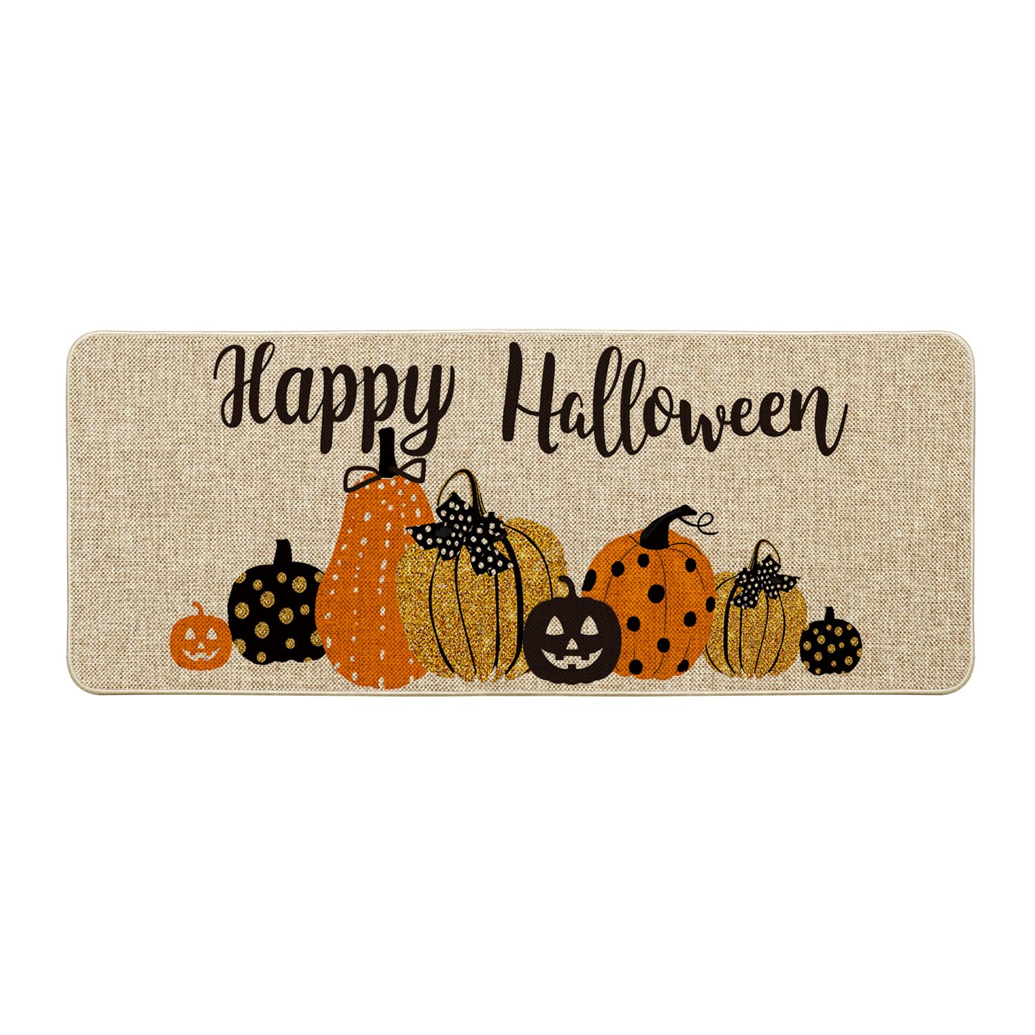 Artoid Mode Pumpkins Happy Halloween Doormat, Home Decor Low-Profile Switch Rug Door Mat Floor Mat for Indoor Outdoor 17x47 Inch