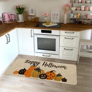 Artoid Mode Pumpkins Happy Halloween Doormat, Home Decor Low-Profile Switch Rug Door Mat Floor Mat for Indoor Outdoor 17x47 Inch