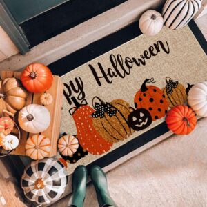 Artoid Mode Pumpkins Happy Halloween Doormat, Home Decor Low-Profile Switch Rug Door Mat Floor Mat for Indoor Outdoor 17x47 Inch