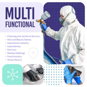 Medtecs Nitrile Gloves Disposable Latex-Free with Chemo-Rated Protection & Breathable Design - 4 Mil Thickness, Ambidextrous, Powder-Free and Over 500% Elongation - All Size & Color Available - 200PC