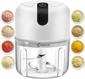 250ml electric garlic chopper, mini portable veggie chopper, garlic grinder masher onion chopper, blender to vegetable, wireless food processor for ginger, chili, fruit, meat, etc