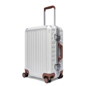 cluci carry on luggage 100% pc no zipper suitcase aluminum frame hard case suitcase luggage with tsa lock,20" carry-on