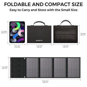 GASIKYA Portable Solar Panel –30W Foldable Solar Panel with 5V USB and 18V DC Output - Perfect for Camping Charging Phones Tablets & Outdoor Devices–Compatible with Solar Generators Power Stations